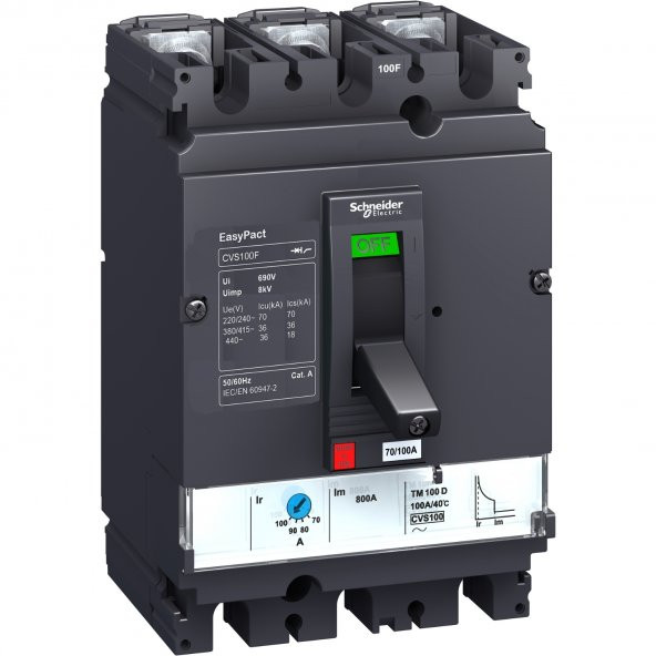 Schneider LV516302, EasyPact CVS Kompakt Ş(TMŞ), 88-125 Amper, 25 kA