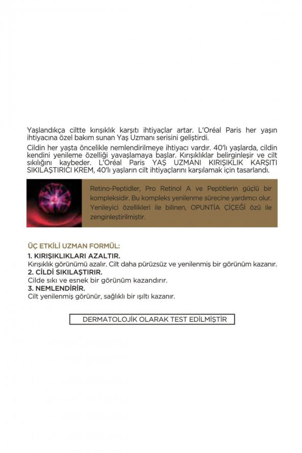 Loreal Yaş Uzmanı 40+ Kırışıklık Karşıtı Nemlendirici Krem 50ml - 6