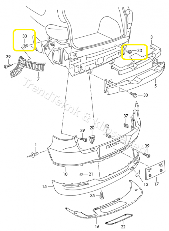 Audi VW TAMPON KAPI TABAN Klips N10621301, N 10621301 - 3