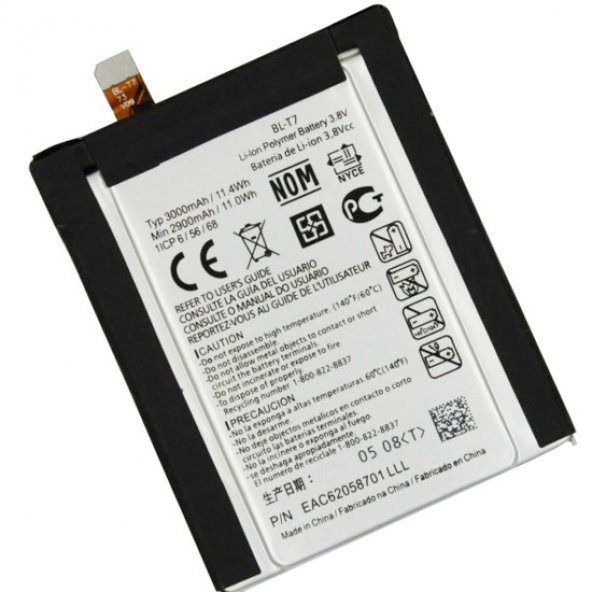 LG G2 D800 D802 Orijinal Batarya Pil 3000 mAh High Capacity