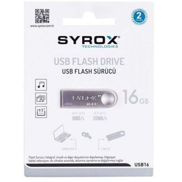 Syrox 16 GB Kapasiteli Flash Bellek Usb Bellek