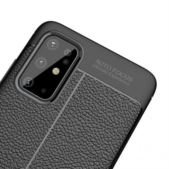 Galaxy S20 Plus Deri Desenli Kamera Korumalı Silikon Kılıf - 8