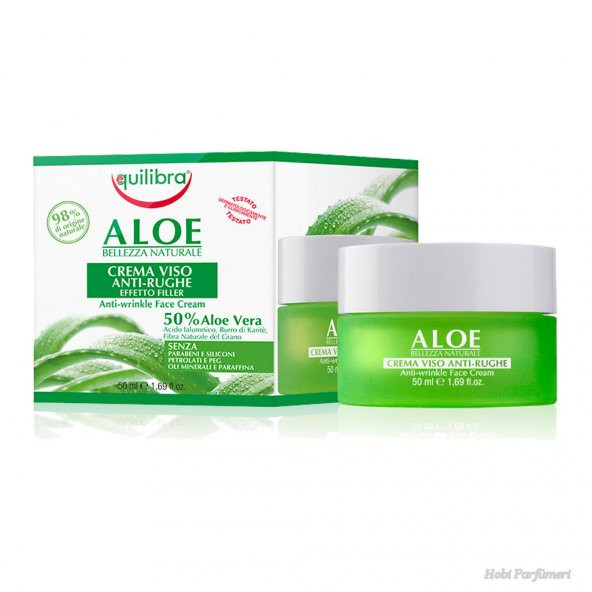 Equilibra Aloe Vera 98 Doğal Yüz Kremi 50 ml antı Wrınkle Face Cream
