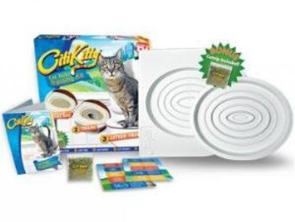 Citi Kitty Kedi Kumu Tuvaleti Açık Klozet Alıştırma Eğitim Seti