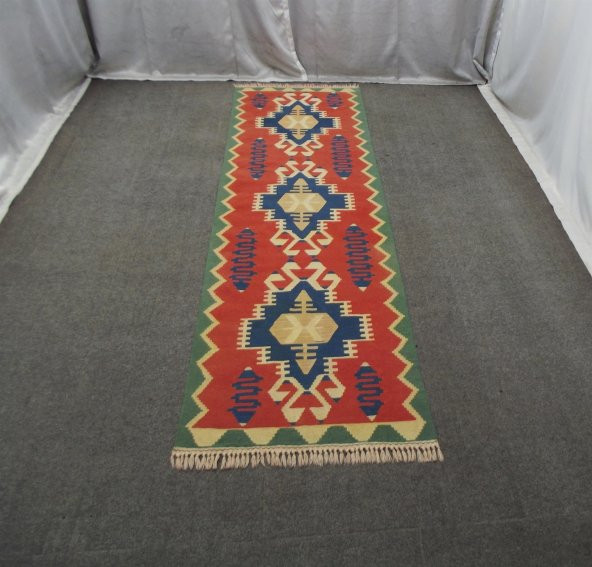 Yeni El Dokuma Muhteşem Helezon Motif İzmir Yün Kilim !