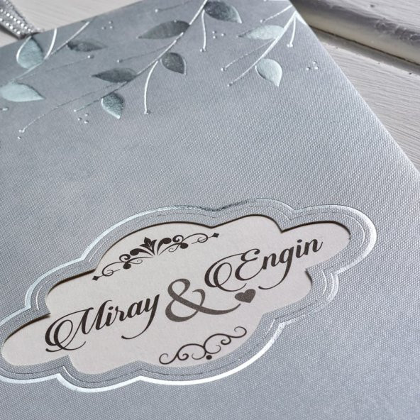 Sade Nikah Davetiyesi KL10530 - 100 Adet - 3