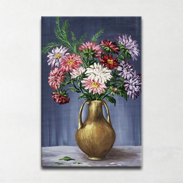 Vazodaki Çiçekler Kanvas Tablo