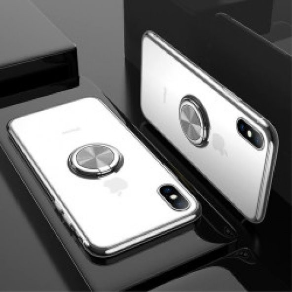 iPhone X Yüzüklü 360°Dönen Standlı kılıf - 3