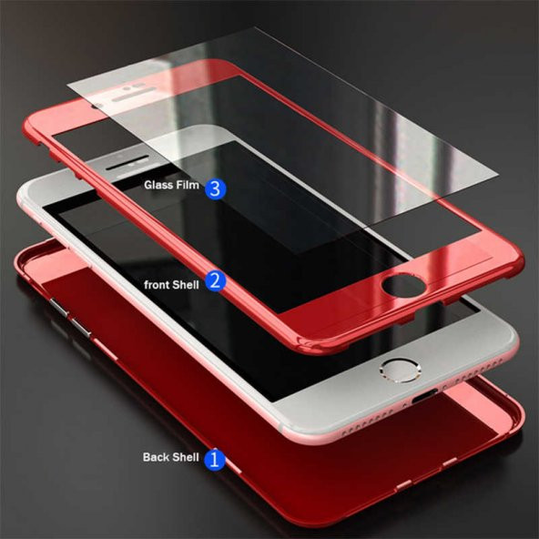 iPhone 7 Kılıf Voero Desenli 360 Magnet Case - 6