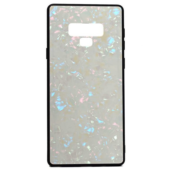 Galaxy Note 9 Kılıf Zore Marbel Cam Silikon - 5