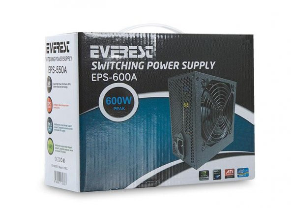 Everest EPS-600A Real 600W 12cm Fan 4*SATA Aktif PFC Oyuncu PC Destekli Power Supply - 5