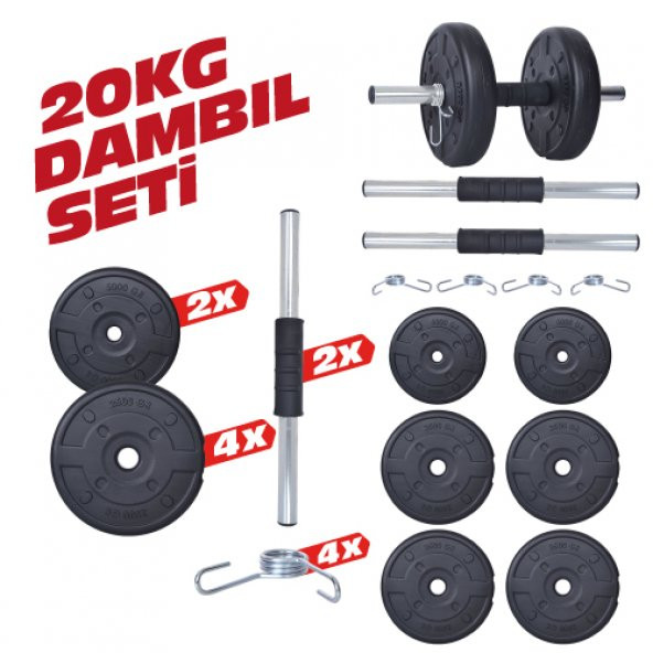 Aydın Sport  20 KG Dambıl Seti ve Ağırlık Seti Vücut Geliştirme Aleti - 2