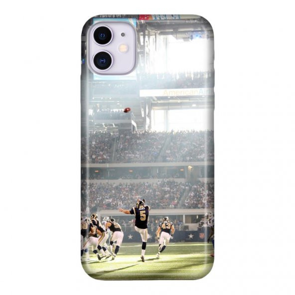 iPhone 11 6.1 inc Kılıf Desenli Esnek Silikon Telefon Kabı Kapak - Amerikan Futbol