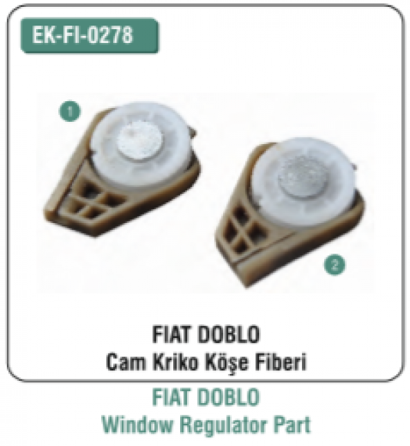 EK-FI-0278 Fiat Doblo Cam Kriko Köşe Fiberi