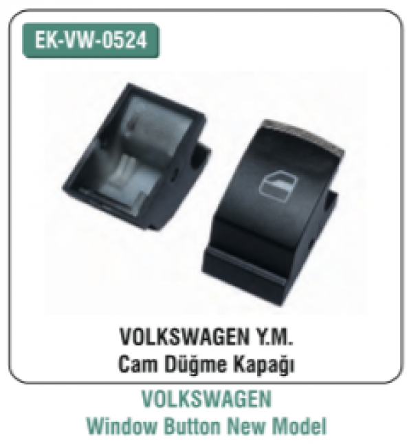 EK-VW-0524 Volkswagen Y.M. Cam Düğme Kapağı