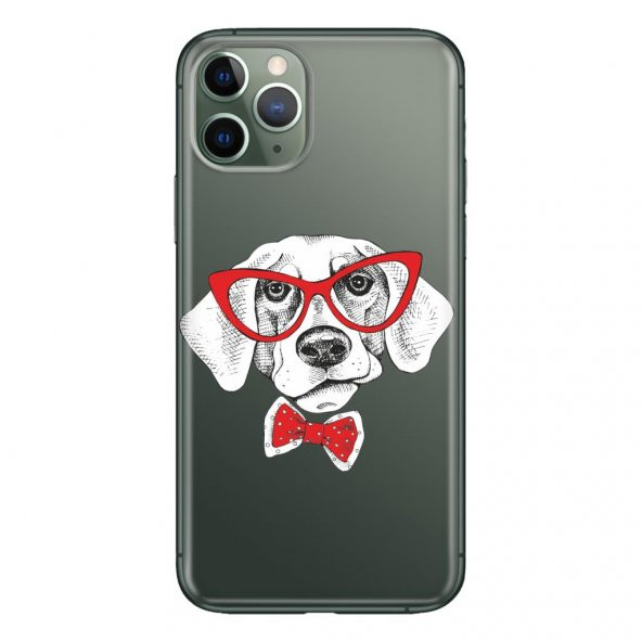 iPhone 11 Pro 5.8 inch  Kılıf Desenli Esnek Silikon Telefon Kabı Kapak - Dog Reds