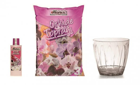 Orkide Toprağı, Orkide Saksısı (1.5L) ve Orkide Besini 3lü Seti