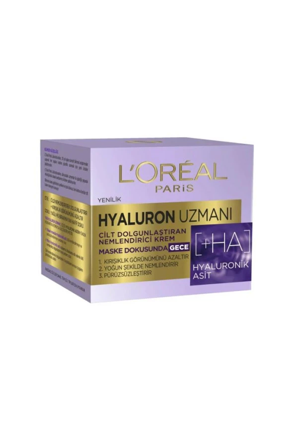 Loreal Paris Hyaluron Uzmanı Cilt Dolgunlaştıran Krem Gece 50ml