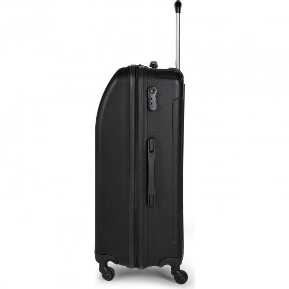 Tutqn Kırılmaz Esnek 3'lü Valiz Seti Siyah (Büyük+Orta+Kabin) - 3