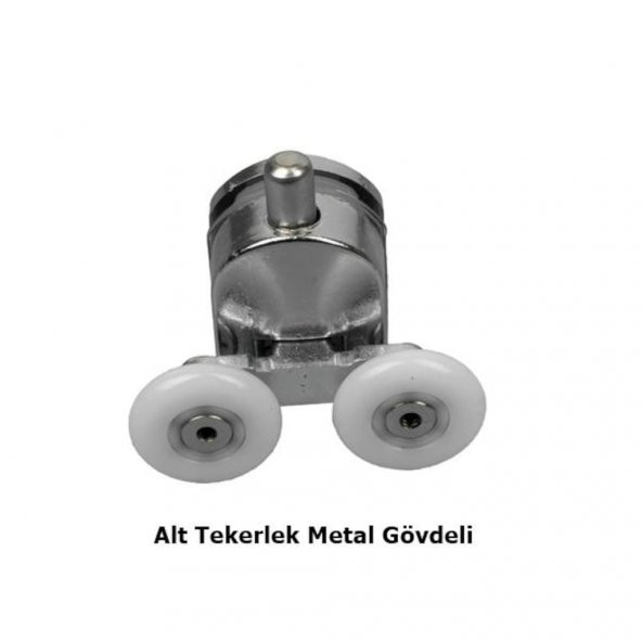 Duşakabin Tekerleği Metal Gövdeli Krom 4 lü Set Teker Çapı 24 mm - 3