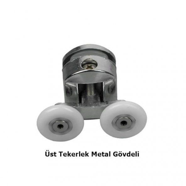 Duşakabin Tekerleği Metal Gövdeli Krom 4 lü Set Teker Çapı 24 mm - 4