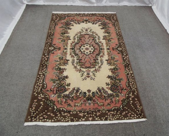 El Dokuma Pembe Muhteşem Güzellikte Lüks Son Sümerbank Yün Halı ! - 4