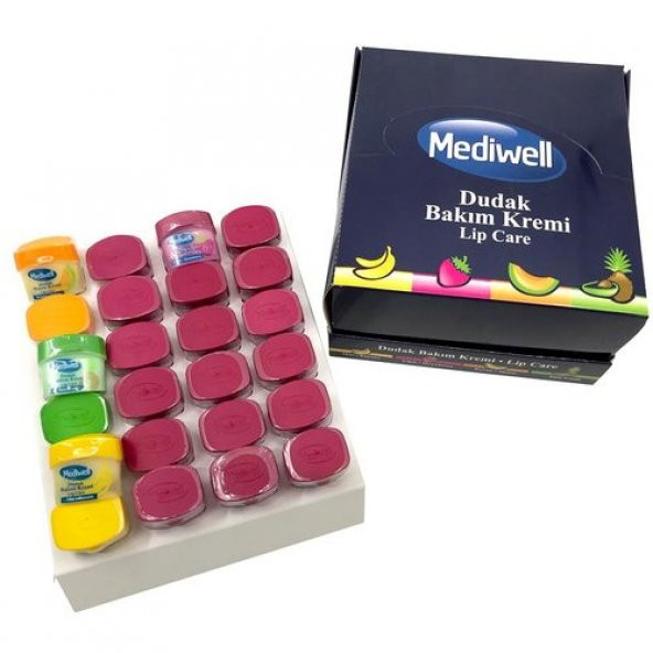 Mediwell Dudak Bakım Kremi Stand 24lü