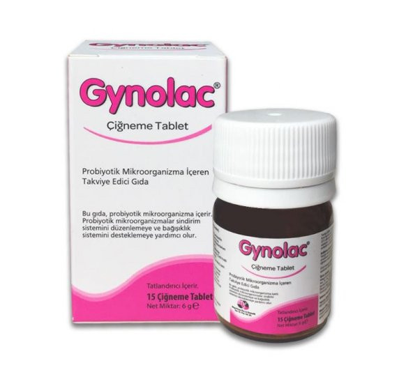 Gynolac Probiyotik Çiğneme Tableti 15 Adet