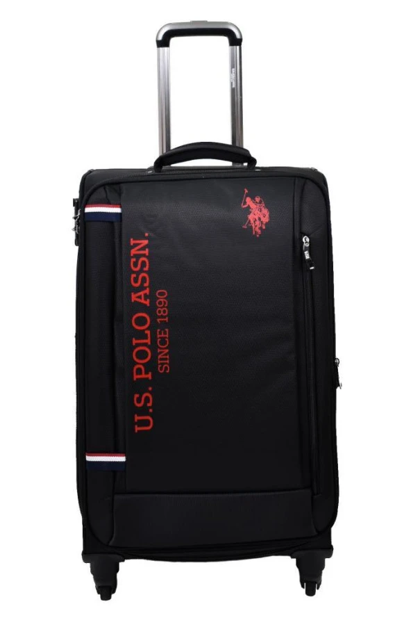 U.S. Polo Assn. Valiz Orta Boy Siyah Kumaş Valiz