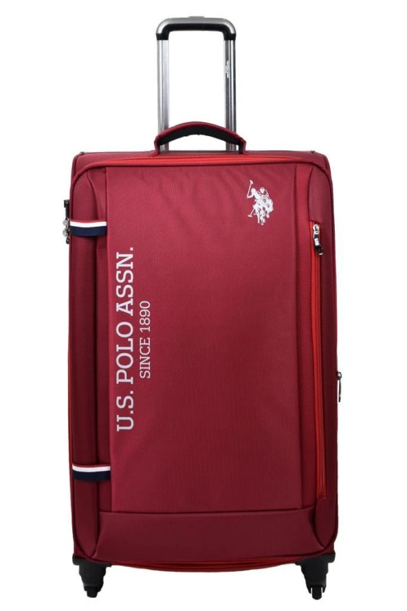 U.S. Polo Assn. Valiz Büyük Boy Bordo Kumaş Valiz