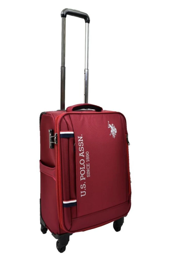 U.S. Polo Assn. Valiz Kabin Boy Bordo Kumaş Valiz - Resim 2