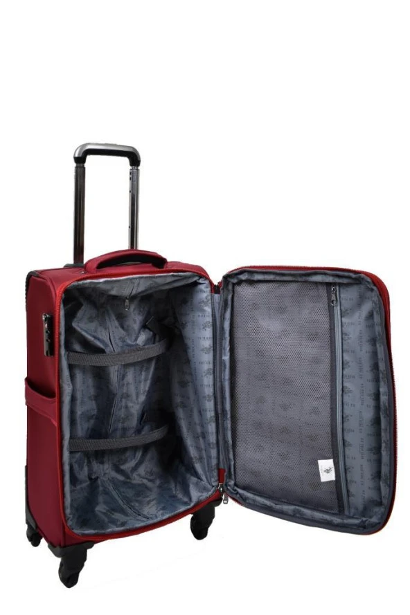 U.S. Polo Assn. Valiz Kabin Boy Bordo Kumaş Valiz - Resim 5