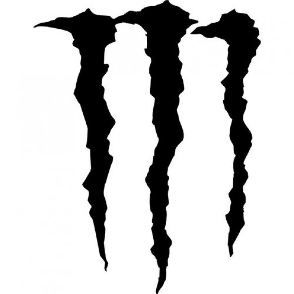 Monster Pençe Sticker  Siyah