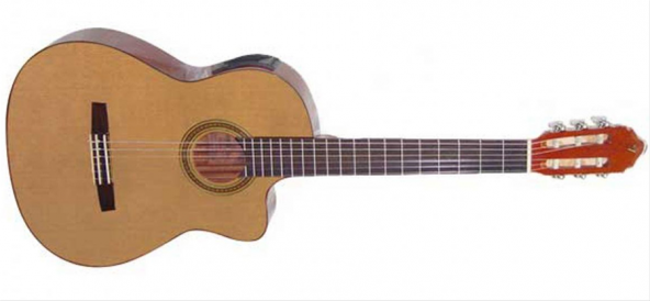 Valencıa Cg30rce Elektro Klasik Gitar, Scale 4/4, Parlak Natürel, C Elektro Klasik Gitar: