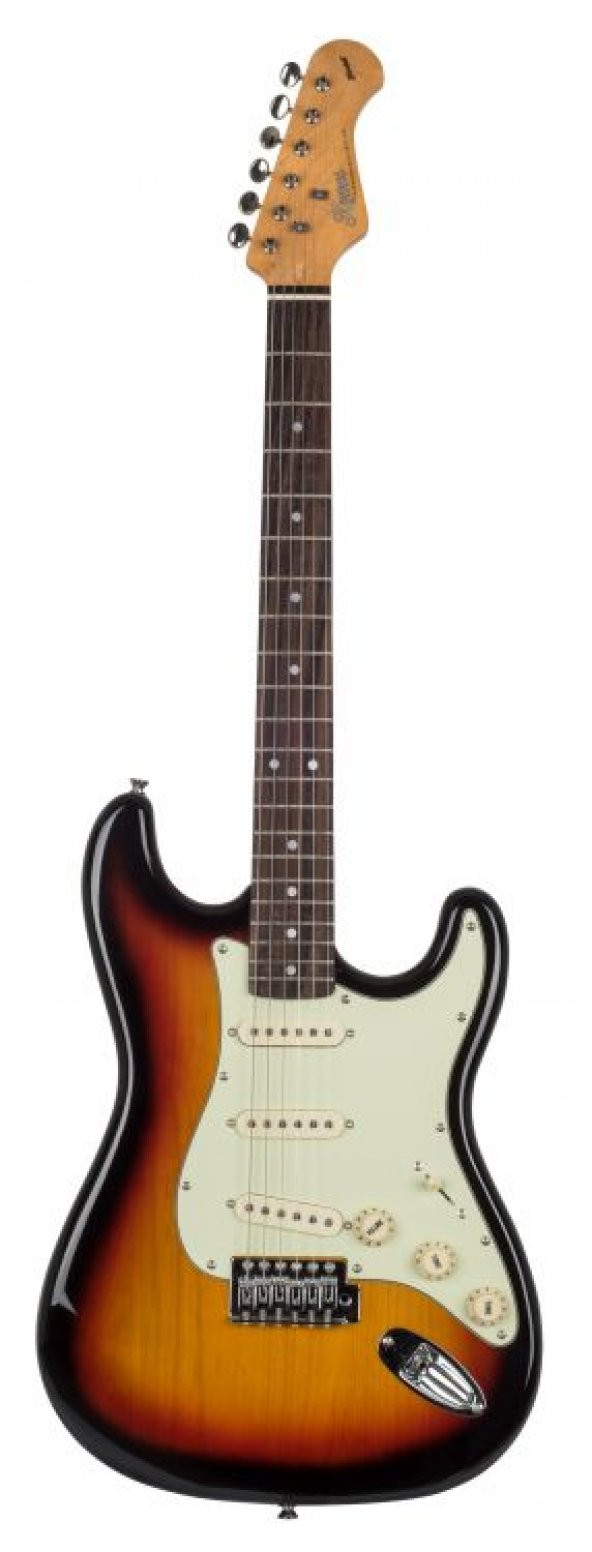 KOZMOS KST-62SSS-GRWN-3TS 62 Stratocaster SSS Sunburst Elektro Gitar