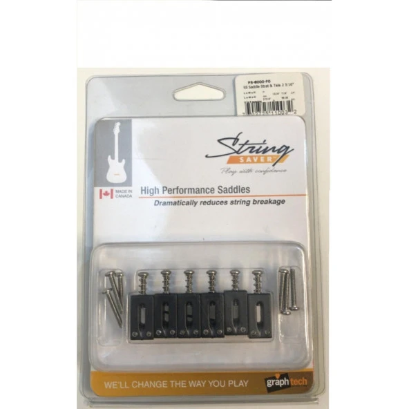 GRAPHTECH PS-8000-F0 SS Saddle  Strat vintage 2-316  (6 pcs) GRAPHTEC, PS-8000-F0,  Ss Saddle Strat Vintage 2-316 (6 Pcs)