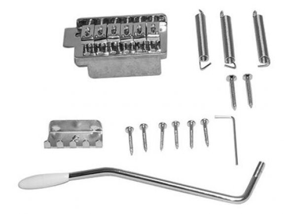 VALENCIA EBR1CR ELEKTRO TREMOLO KÖPRÜ+KOL SET KROM DR.PARTS (8 VİD ELEKTRO TREMOLO KÖPRÜ+KOL SET KROM DR.PARTS: 