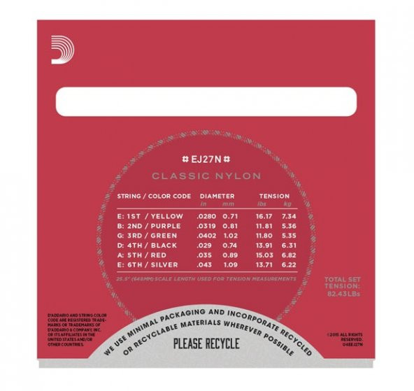 DADDARIO EJ27N-3D KLASİK GİTAR TEL SETİ (4/4), 3LÜ PAKET CLASSIC GUITAR, 3 SET VALUE NORMAL TENSION - Resim 3
