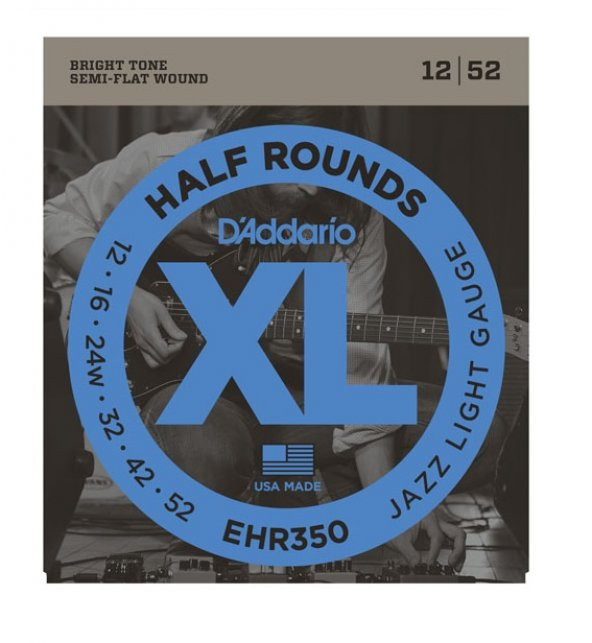 DADDARIO EHR350 ELEKTRO TEL SET HALF ROUND JAZZ LITE