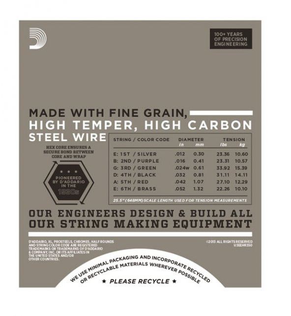 DADDARIO EHR350 ELEKTRO TEL SET HALF ROUND JAZZ LITE - Resim 2