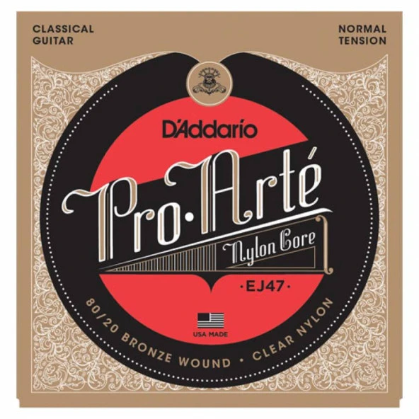 DADDARIO EJ47 KLASİK GİTAR TEL SETİ, PRO-ARTE, 80/20 BRONZE WOUN   