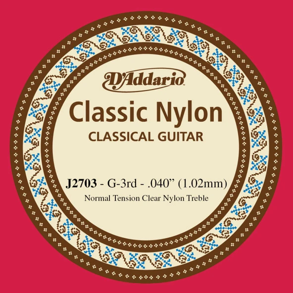 DADDARIO J2703 KLASİK GİTAR TEK TELİ, CLASSIC NYLON, NORMAL TENSI  