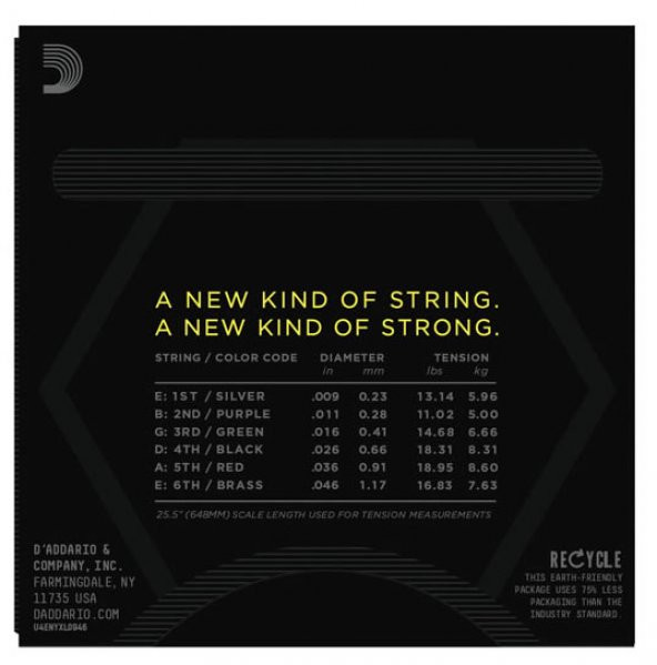 DADDARIO NYXL0946 ELEKTRO GİTAR TEL SETİ, SUPER LIGHT TOP/REGULAR BO D'ADDARIO NYXL0946 ELEKTRO GİTAR TELİ SET 0.09-0.46 SUPER LIGHT TOP/REGULAR BOTTOM NİKEL VE YÜKSEK KARBONLU ÇELİK KARIŞIMI - 3