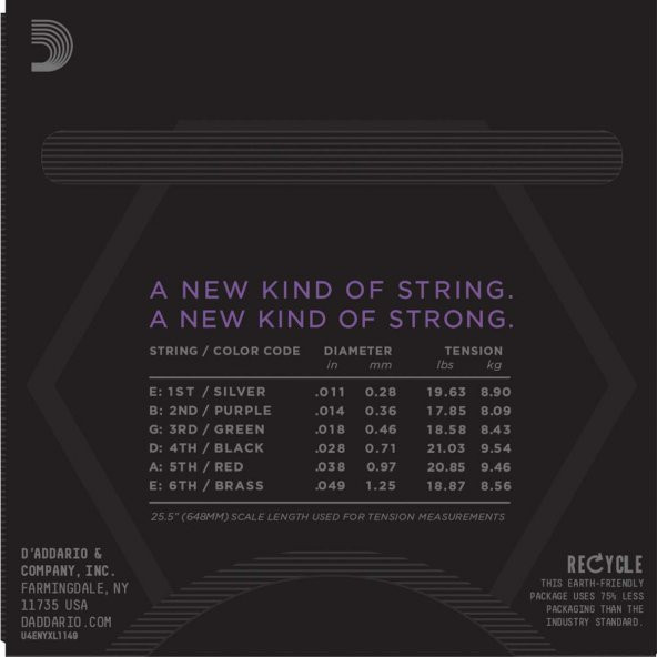 DADDARIO NYXL1149 ELEKTRO GİTAR TEL SETİ, MEDIUM (NICKEL-CARBON) - 3