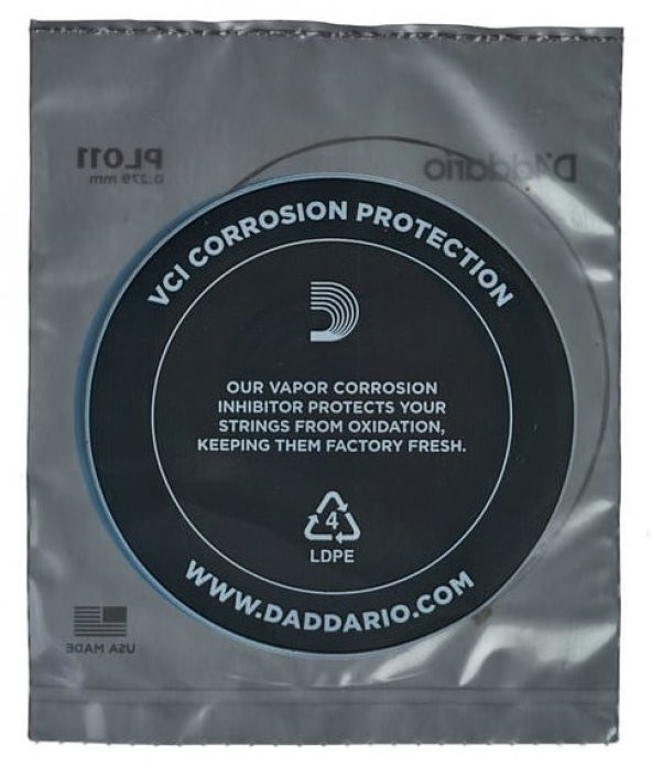 DADDARIO PL011 ELEKTRO VE AKUSTİK TEK TEL, E-(Mİ), HIGH CARBON ST Daddario PL011 Single Plain Steel String, (E) Mİ TEK TEL  - 2