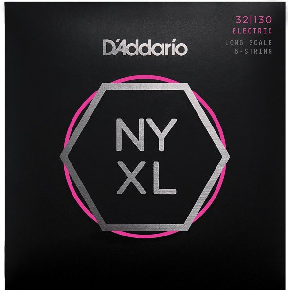 DADDARIO NYXL32130 BAS GİTAR TEL SETİ, NYXL SERİSİ, NİKEL SARIM, LONG NYXL32130, Uzun Ölçek Tel takımı, Reguklar Light 6-String, 32-130