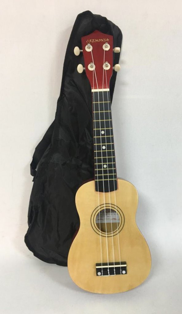 CREMONIA AU01L-21N UKULELE 21" NATUREL CREMONIA, AU01L-21N, Soprano Ukulele 21", Naturel, Kapak & Arka & Yanlar: Linden