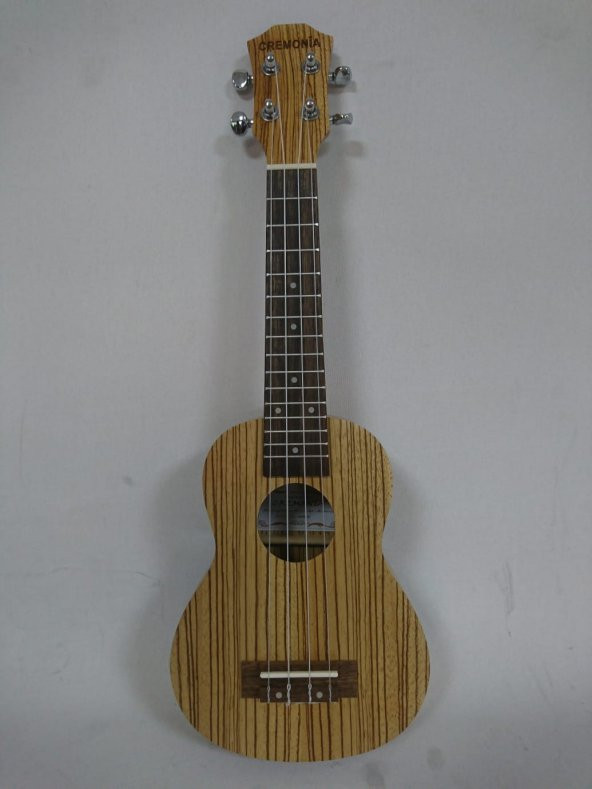 CREMONIA AU34L-21 UKULELE 21" SOPRANO  AU34L-21, Ukulele 21" Soprano, Zebrawood, Mat Finiş, Kılıflı 
