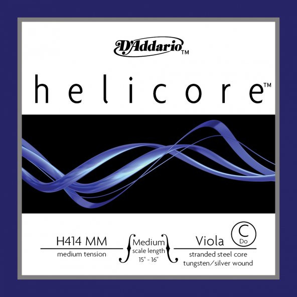 DADDARIO H414MM VIOLA TEK TEL, HELICORE, C-DO, MEDIUM SCALE, MEDIU VİOLA TEK TEL HELİCORE C MED. :DADDARIO ABD