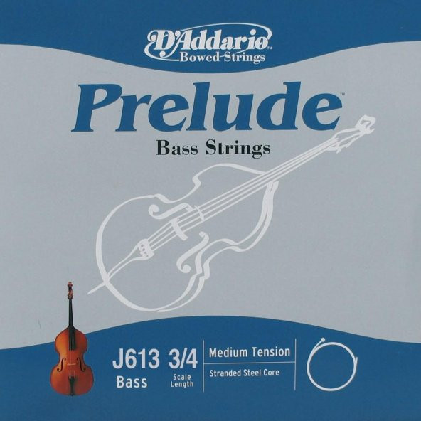 DADDARIO J613 KONTRABAS TEK TEL, PRELUDE, A-(LA), SCALE 3/4, MED Kontrabas Tel Prelude Bas La 34M